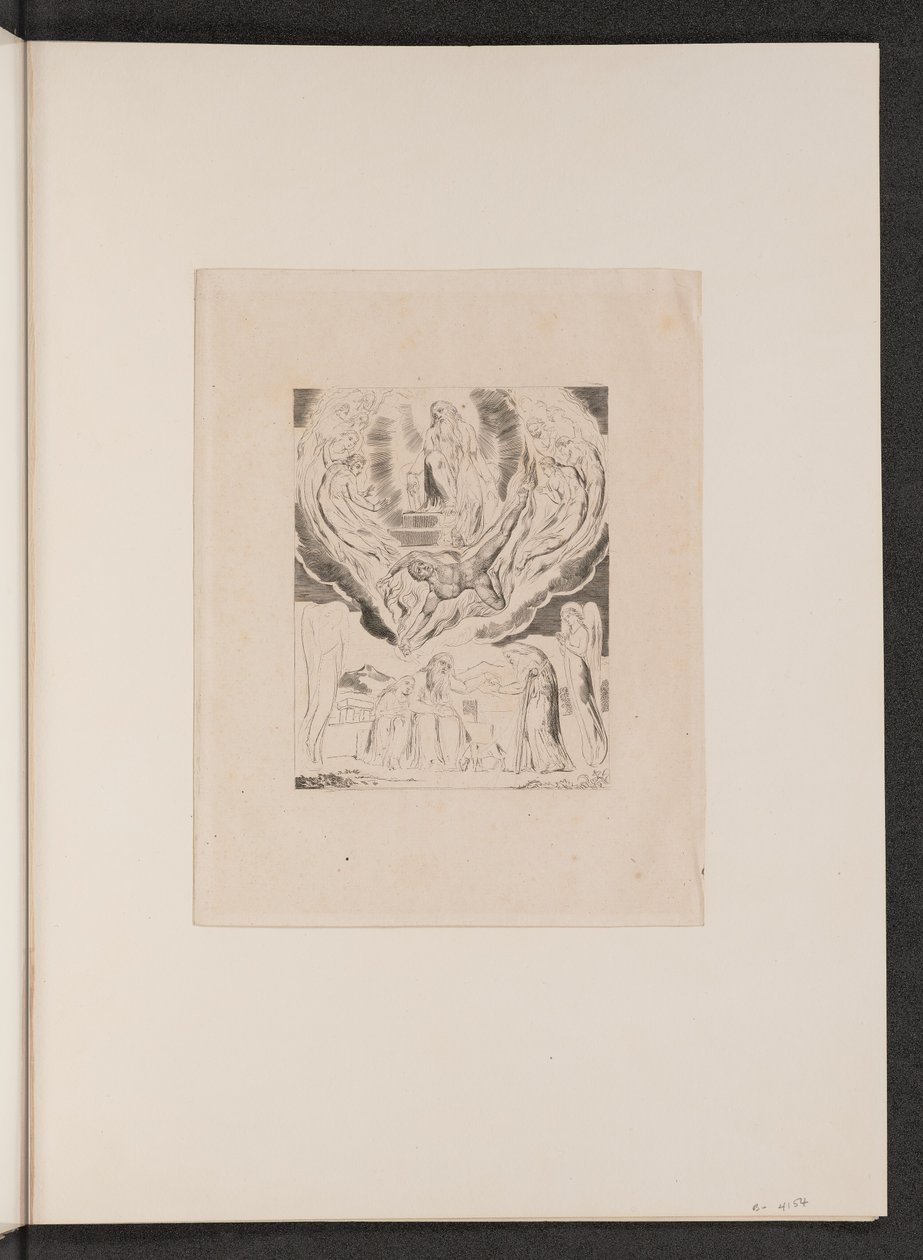 Saatana lähtee Herran läsnäolosta, 1825. tekijältä William Blake