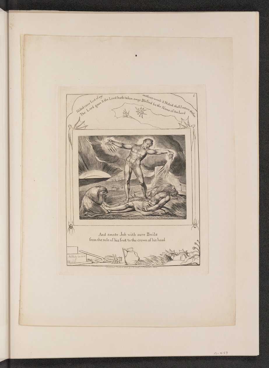 Saatana lyö työtä kiehuen tekijältä William Blake