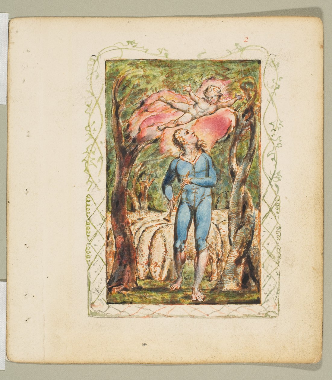 Songs of Innocence: Frontispiece, n. 1825. tekijältä William Blake