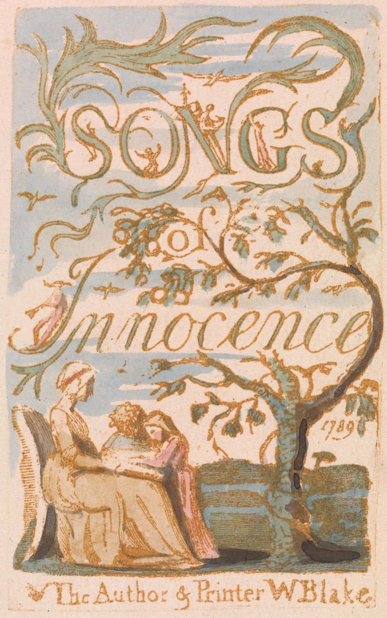 Lieder der Unschuld, Titelseite (Platte 2) tekijältä William Blake