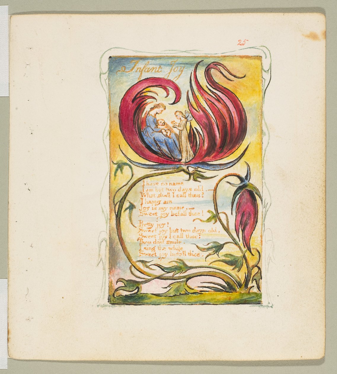 Songs of Innocence and of Experience: Infant Joy, ca. 1825. tekijältä William Blake