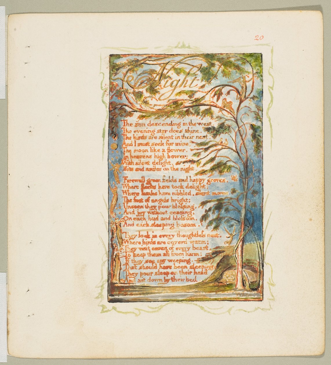 Songs of Innocence and of Experience: Night, ca. 1825. tekijältä William Blake