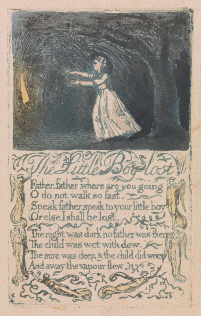 Songs of Innocence and of Experience, Placa 16, "The Little Boy Lost" (Bentley 13) finlandês tekijältä William Blake