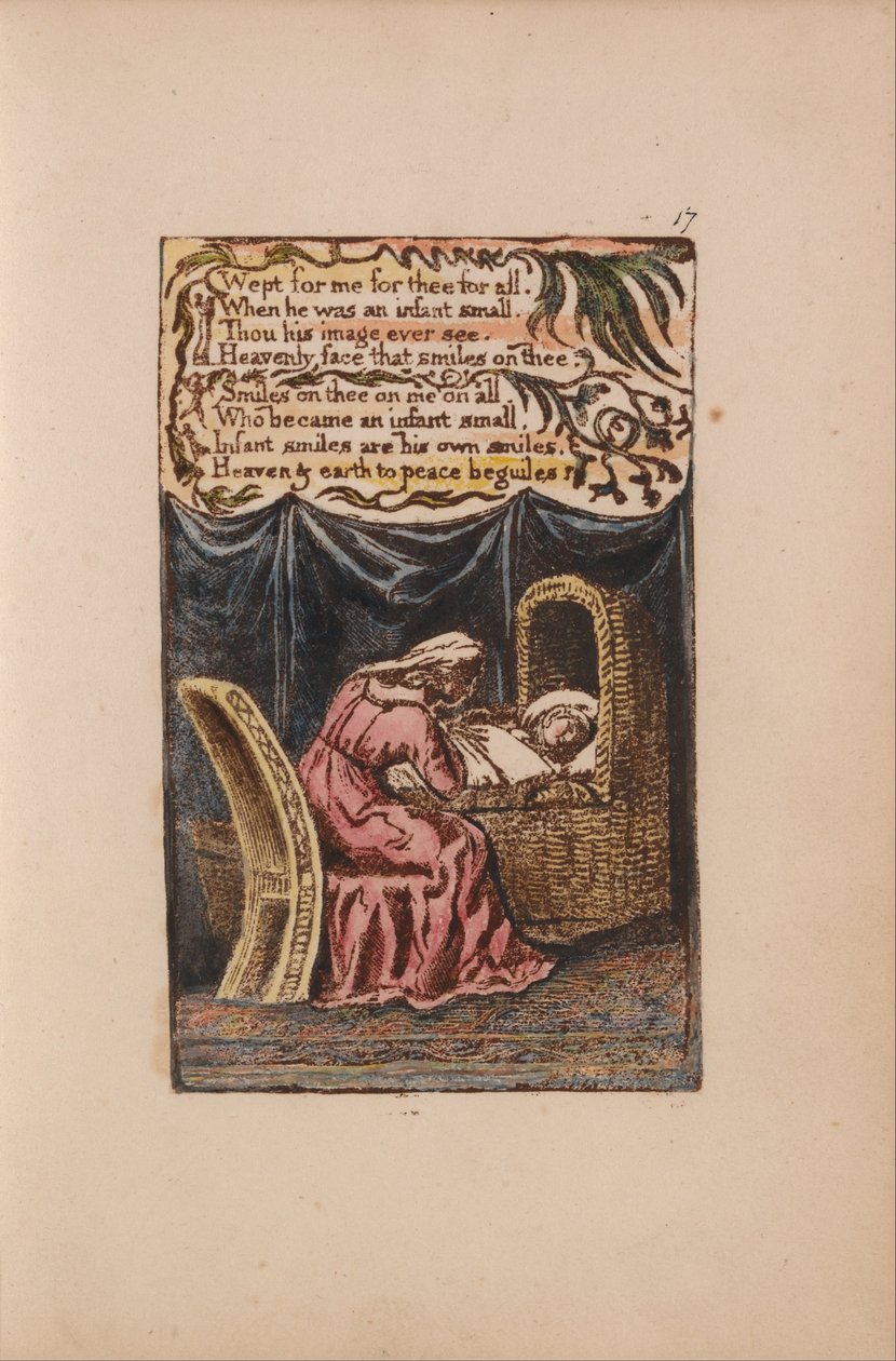 Songs of Innocence and of Experience, Plate 17, A Cradle Song (Bentley 17) tekijältä William Blake