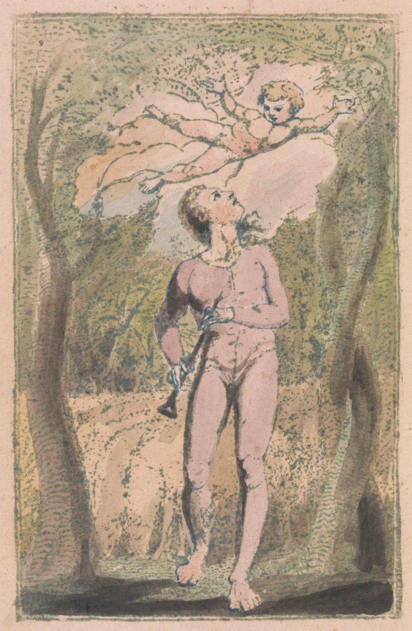 Songs of Innocence and of Experience, levy 1, Innocence Frontispiece (Bentley 2) tekijältä William Blake