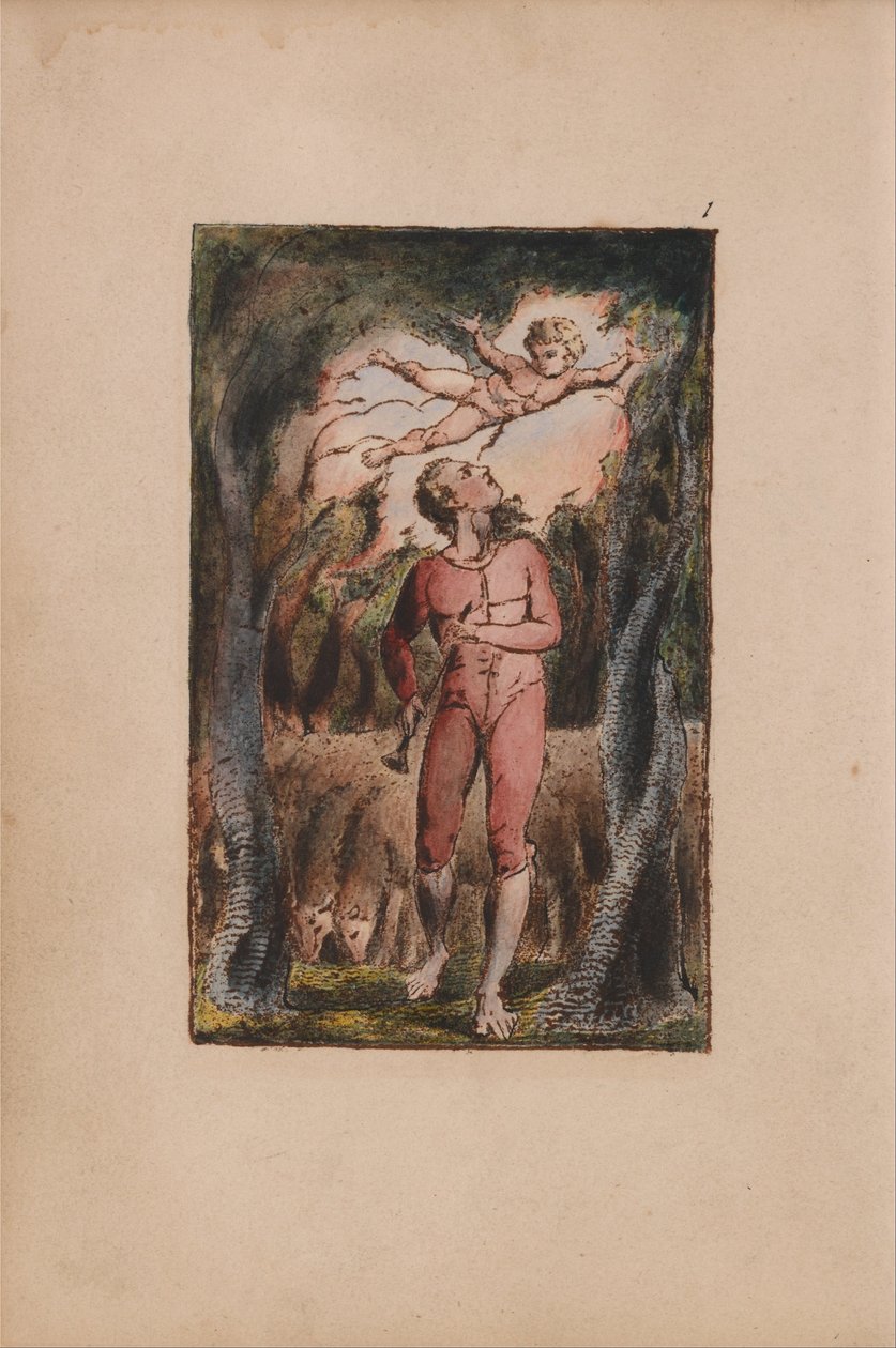 Songs of Innocence and of Experience, Plate 1, Innocence Frontispiece (Bentley 2) tekijältä William Blake