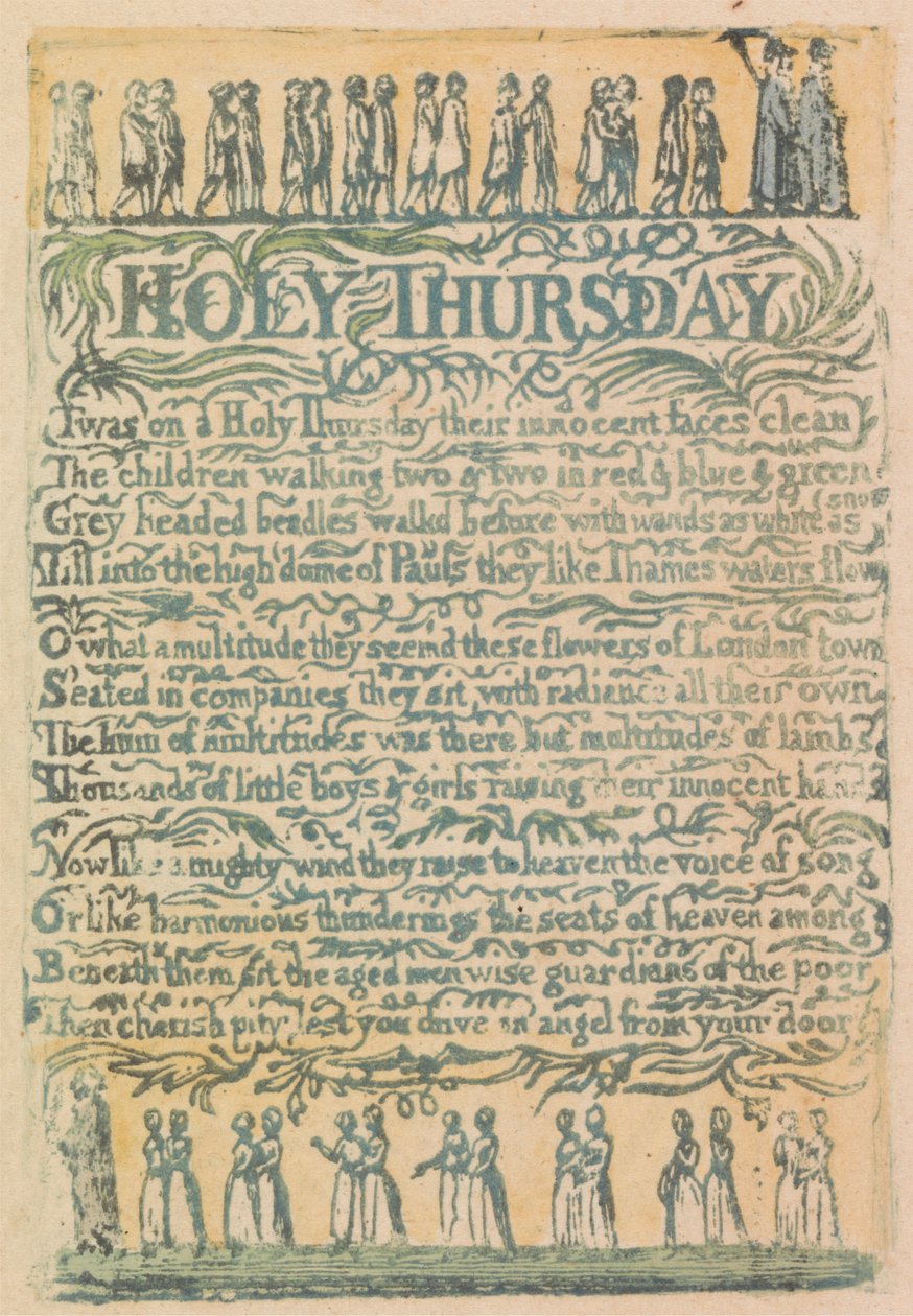 Songs of Innocence and of Experience, levy 24, "The Divine Image" (Bentley 18) tekijältä William Blake