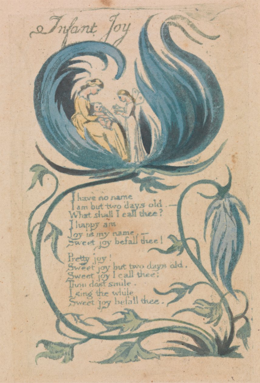Songs of Innocence and of Experience, levy 28, "Infant Joy" (Bentley 25) tekijältä William Blake