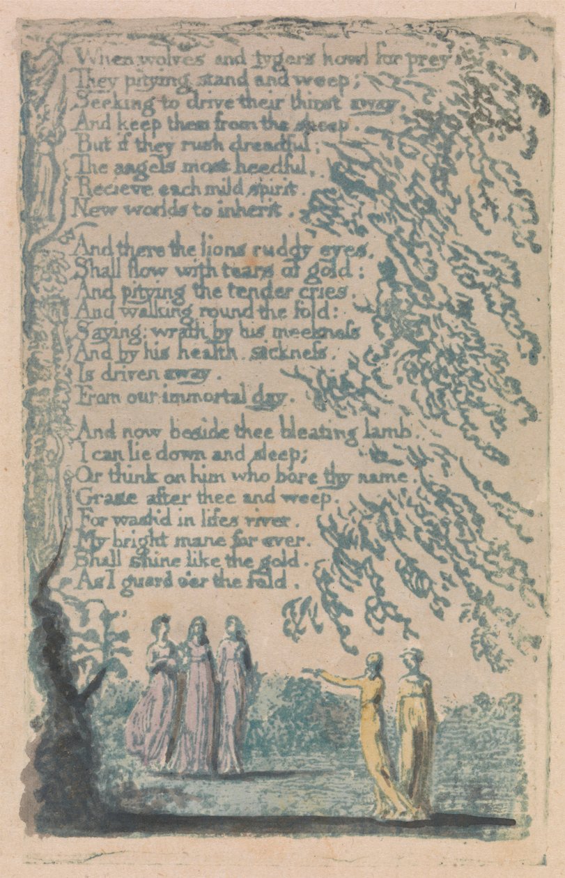 Songs of Innocence and of Experience, levy 30, "Yö" (Bentley 20) tekijältä William Blake