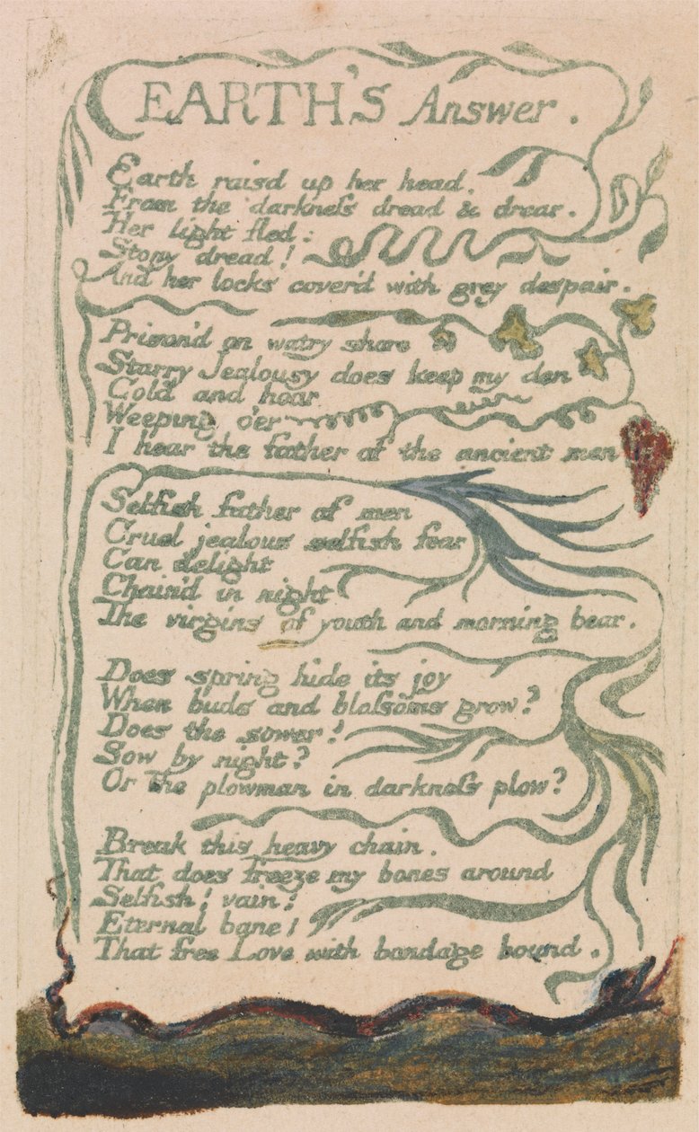 Songs of Innocence and of Experience, levy 35, "Earth