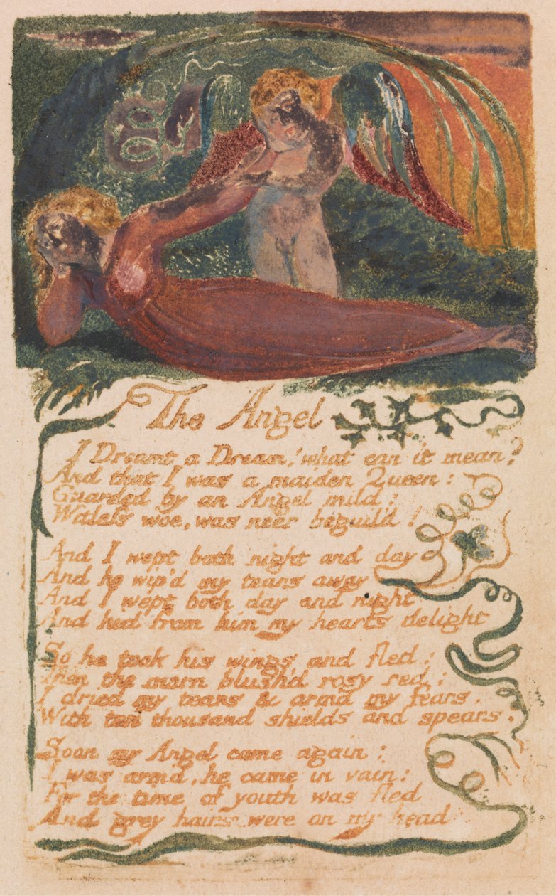 Songs of Innocence and of Experience, levy 40, "The Angel" (Bentley 41) tekijältä William Blake