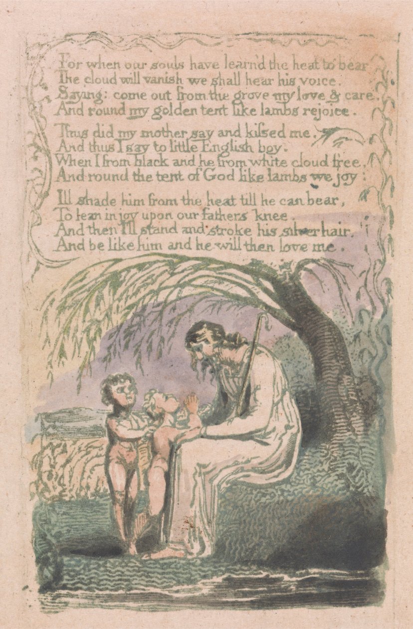 Songs of Innocence and of Experience, levy 6, Pikku musta poika (Bentley 10) tekijältä William Blake