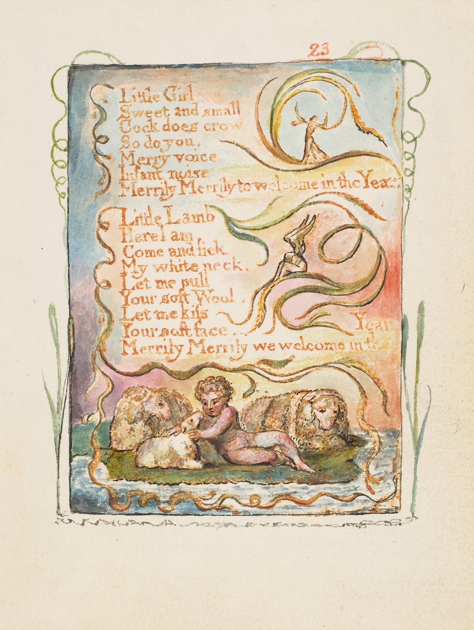 Songs of Innocence and of Experience: Kevään toinen levy: Little Girl, n. 1825. tekijältä William Blake