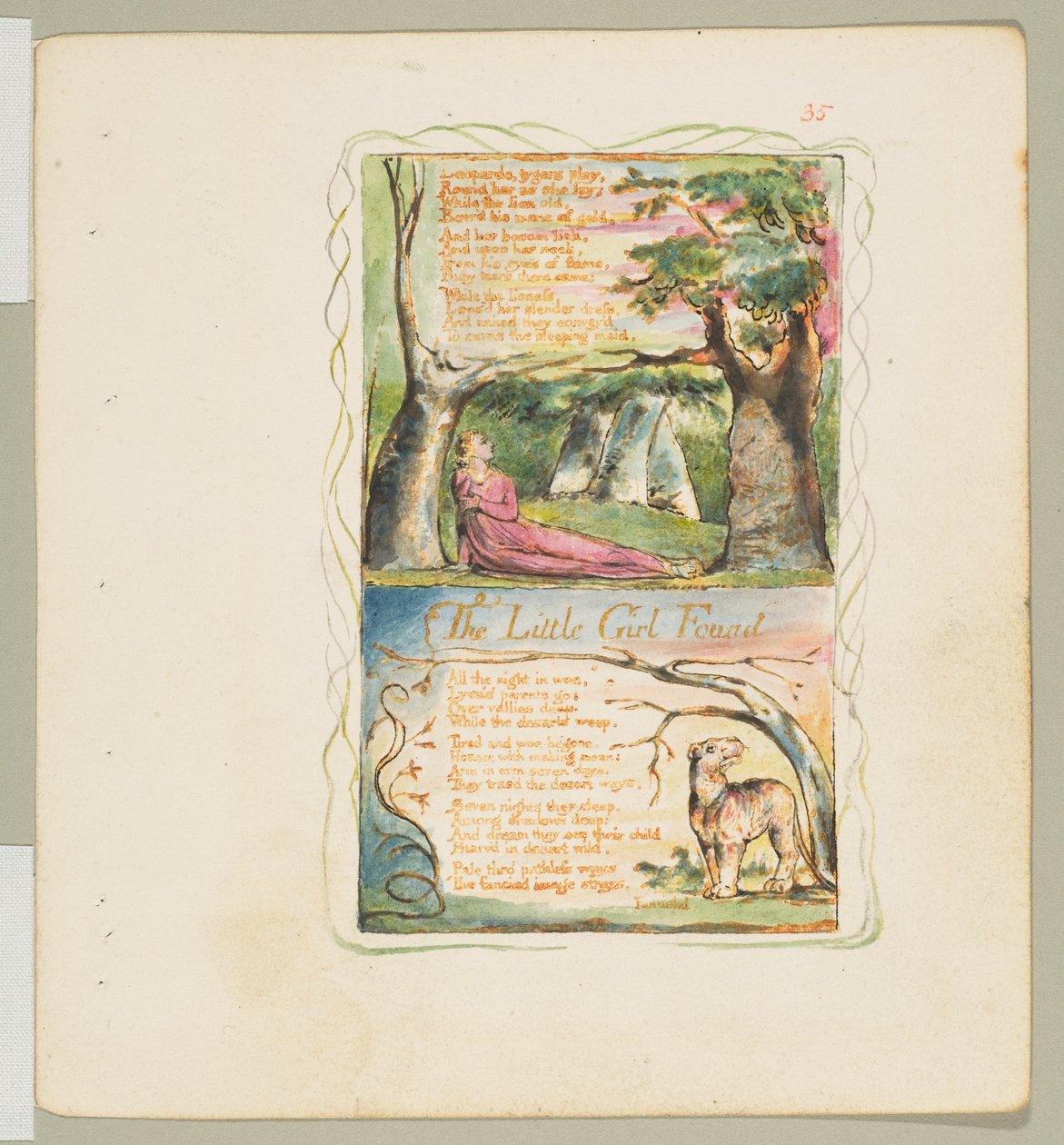 Songs of Innoence and Experience: The Little Girl Lost The Little Girl Found, n. 1825. tekijältä William Blake