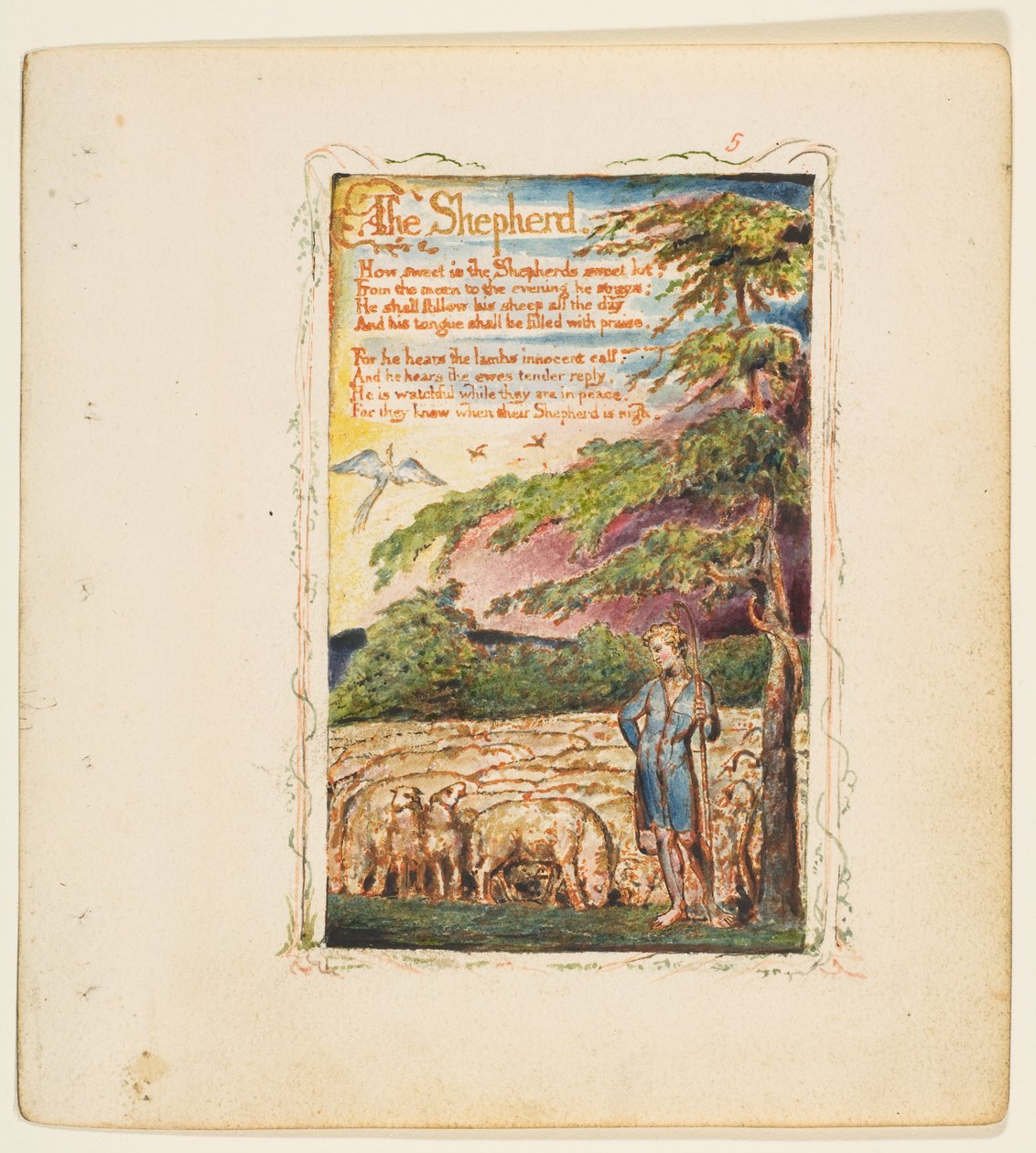 Songs of Innocence and of Experience: The Shepherd, n. 1825. tekijältä William Blake
