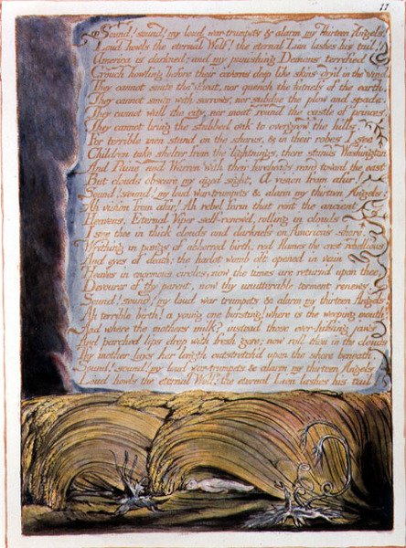 "Sound! Sound!", levy 9 elokuvasta "America, a Prophecy" tekijältä William Blake