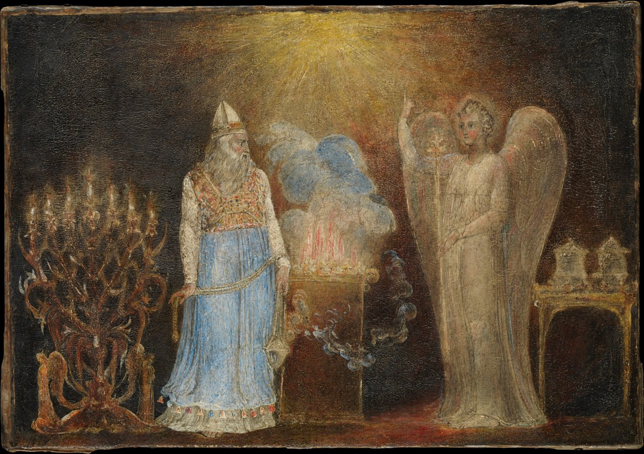Enkeli ilmestyy Sakariaalle tekijältä William Blake