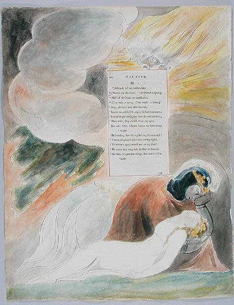 The Bard, design 62 teoksesta "The Poems of Thomas Gray" tekijältä William Blake