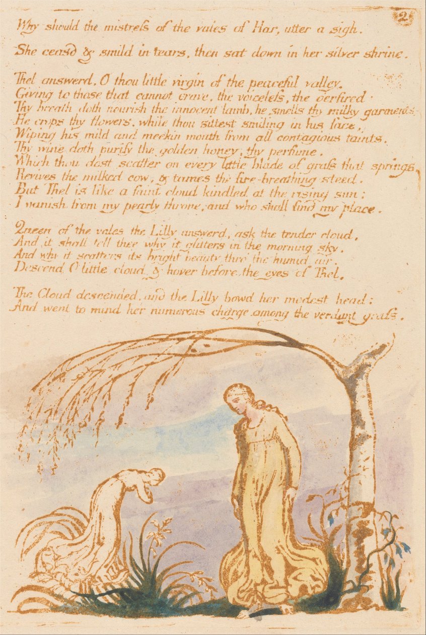 Thel -kirja, levy 4, Miksi rakastajattaren pitäisi. . . . tekijältä William Blake