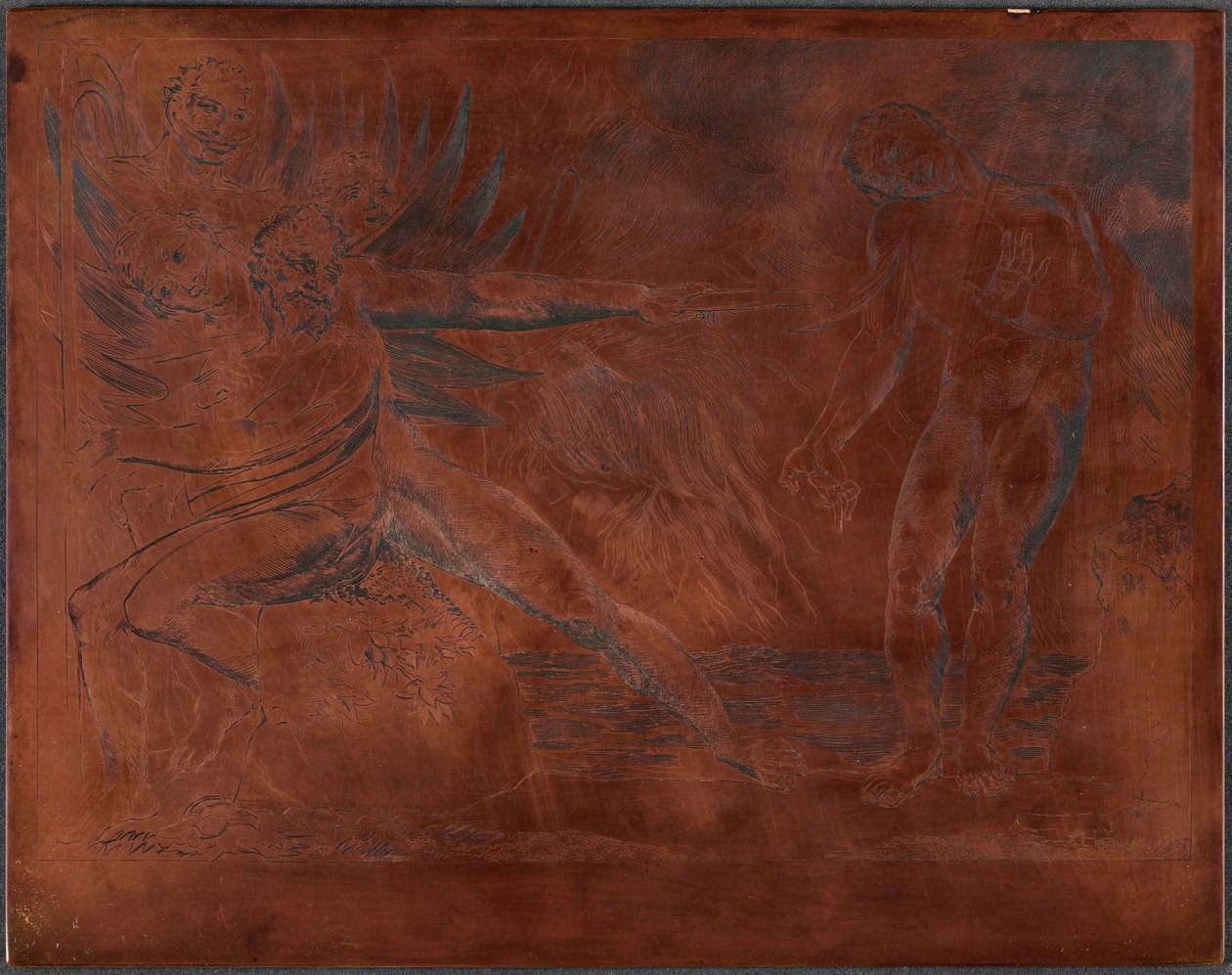 Der Kreis der korrupten Beamten; die Teufel quälen Ciampolo tekijältä William Blake