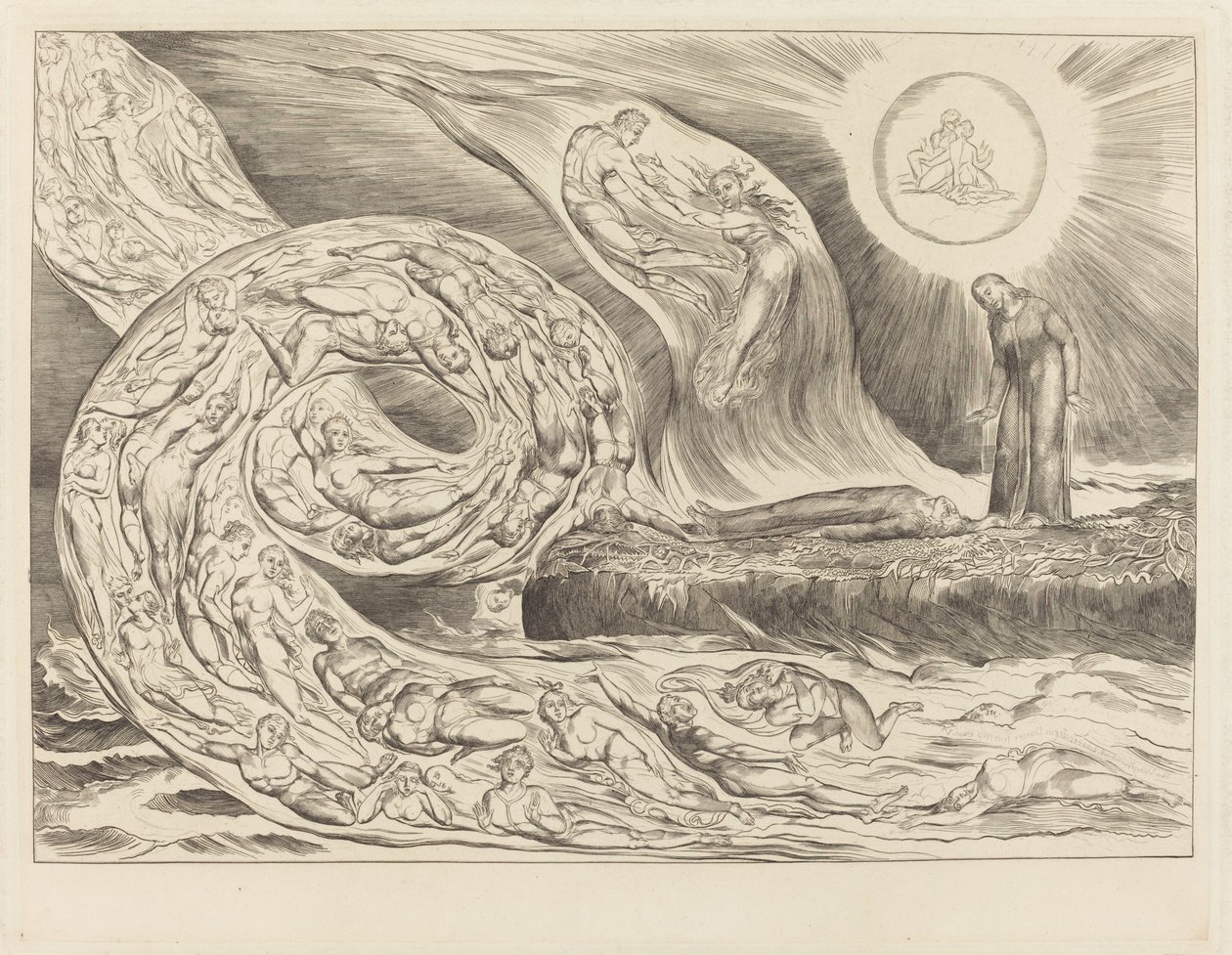 Kiihkeiden ympyrä: Paolo ja Francesca tekijältä William Blake