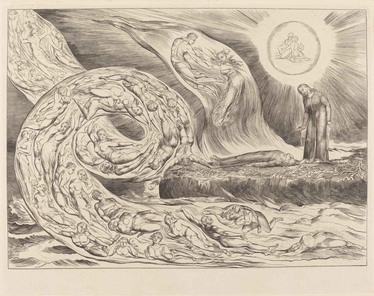 Kiihkeiden ympyrä: Paolo ja Francesca tekijältä William Blake