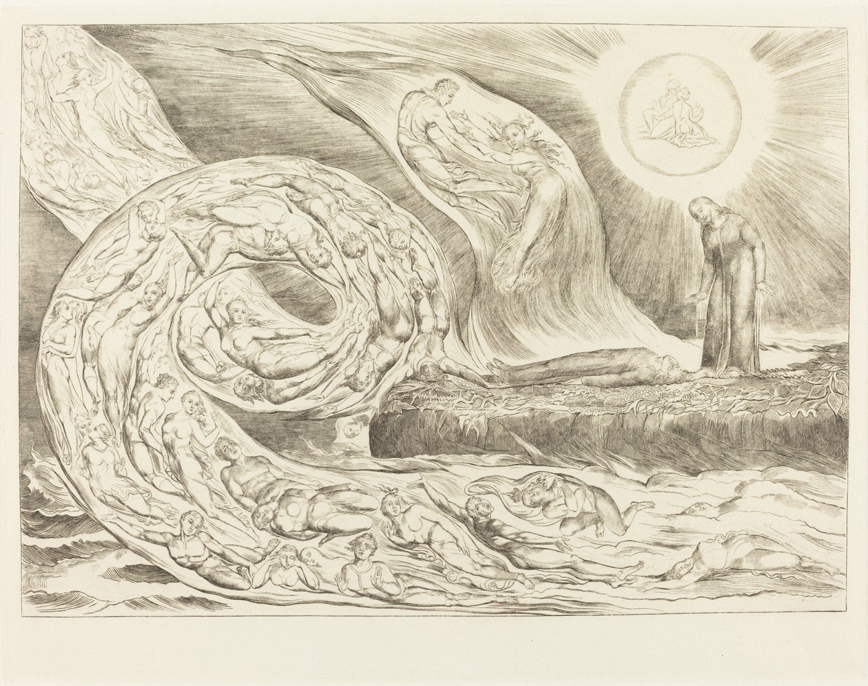 Kiihkeiden ympyrä: Paolo ja Francesca tekijältä William Blake