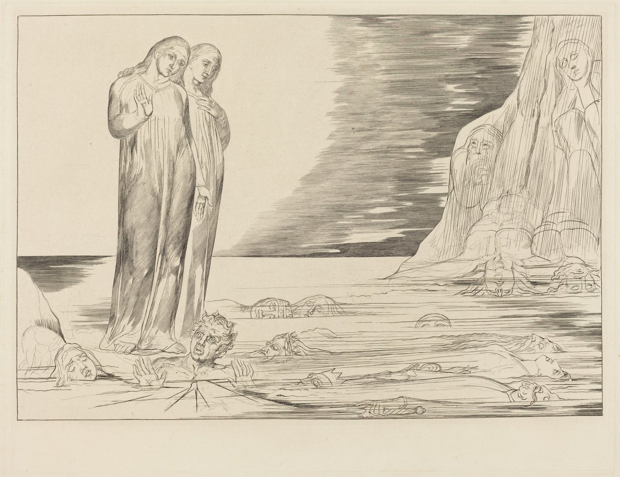 Pettureiden piiri; Danten jalka osuu Bocca degli Abatiin tekijältä William Blake