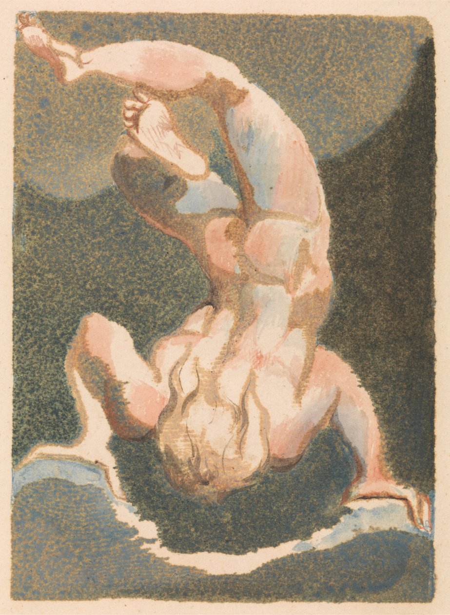 Urizenin ensimmäinen kirja, levy 14 (Bentley 14) tekijältä William Blake