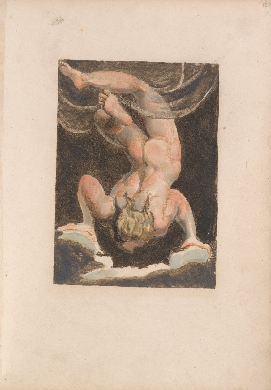 Urizenin ensimmäinen kirja, levy 15 (Bentley 14) tekijältä William Blake