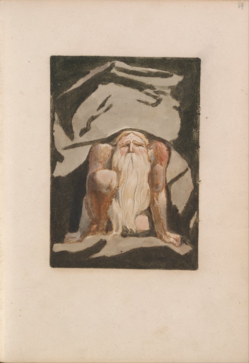 Urizenin ensimmäinen kirja, levy 23 (Bentley 9) tekijältä William Blake