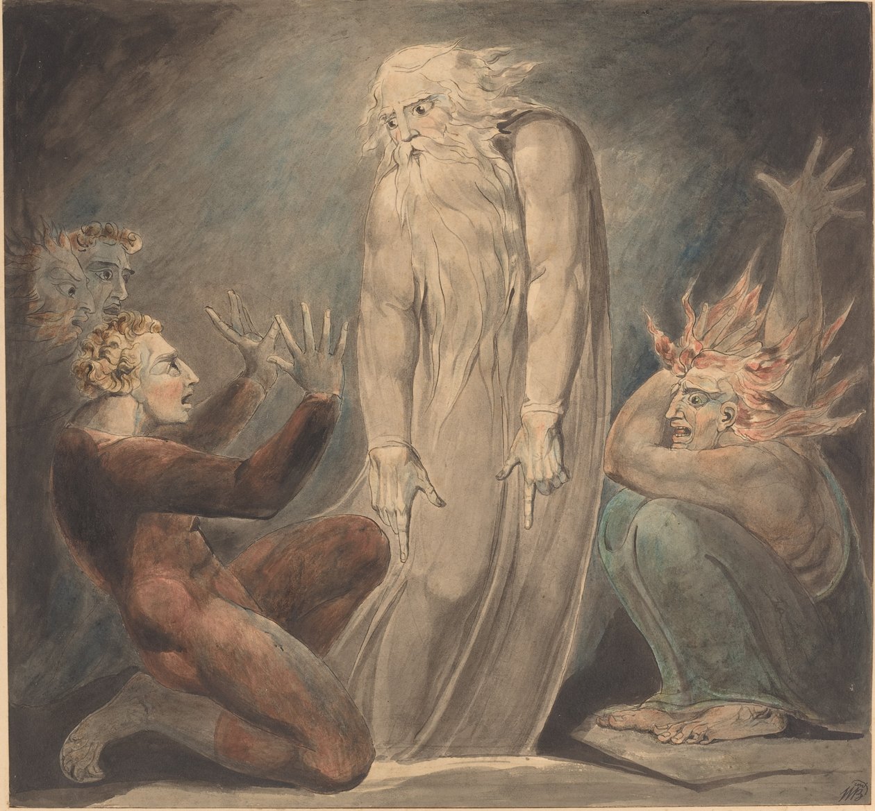 Samuelin haamu ilmestyy Saulille tekijältä William Blake