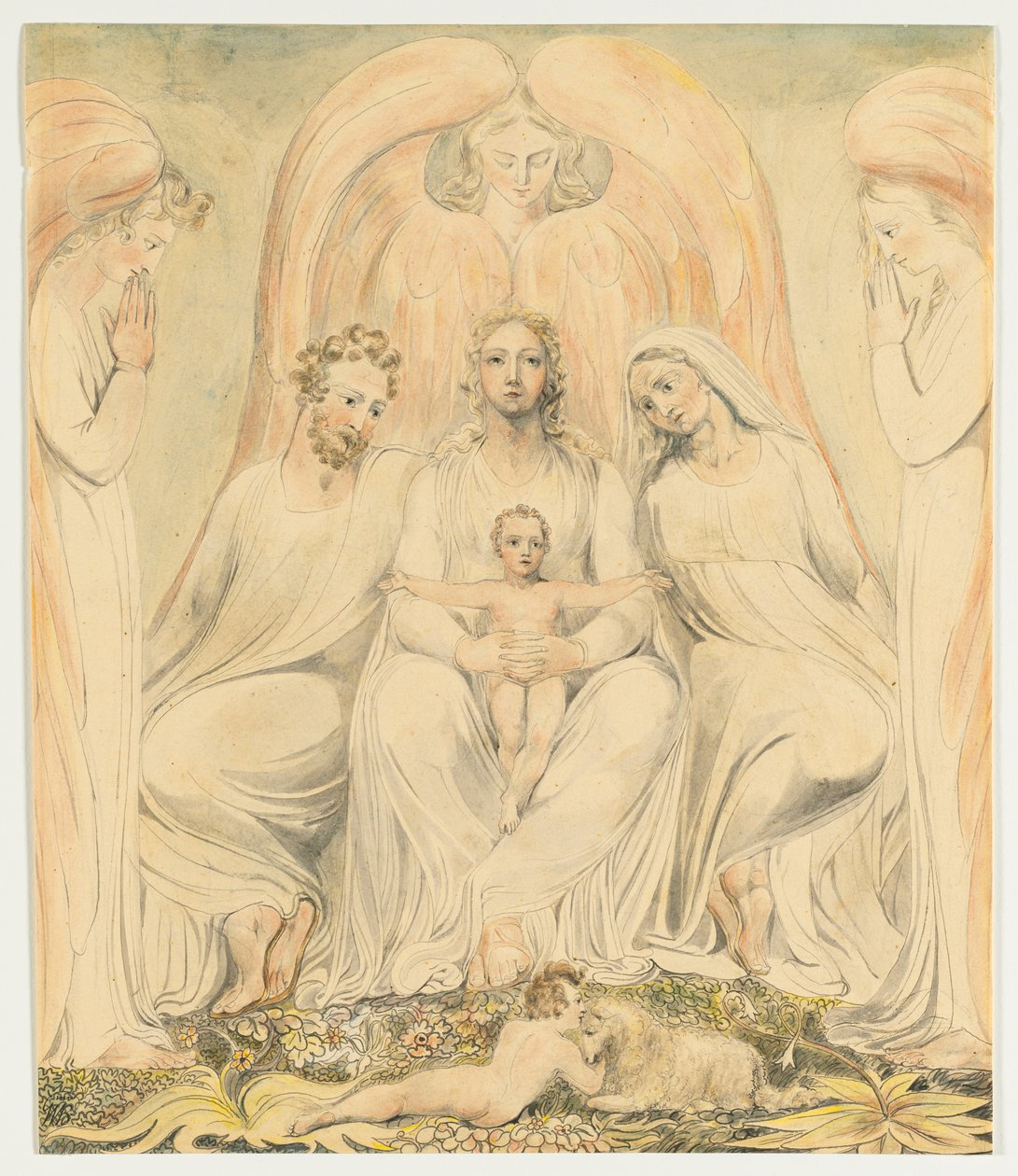 Pyhä perhe (tunnetaan myös nimellä Kristus totuuden sylissä) tekijältä William Blake