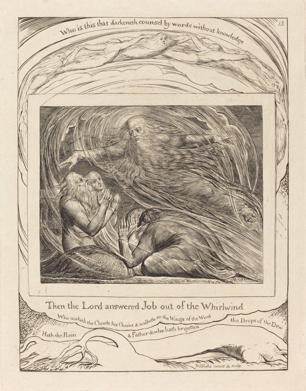 Herra vastaa Jobille pyörteestä tekijältä William Blake