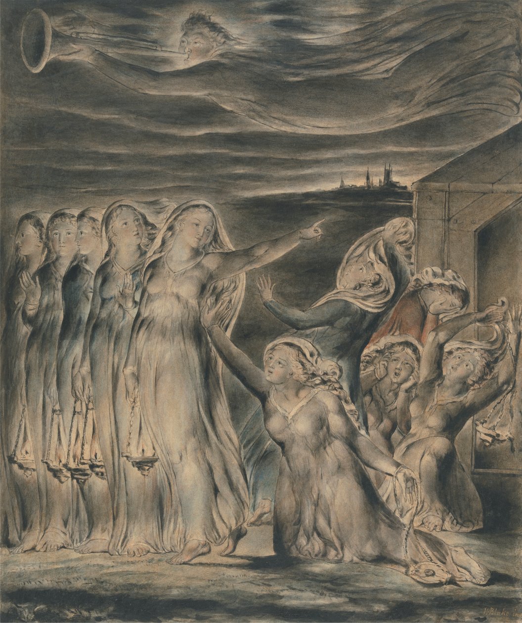 Vertaus viisaista ja tyhmistä neitsyistä tekijältä William Blake