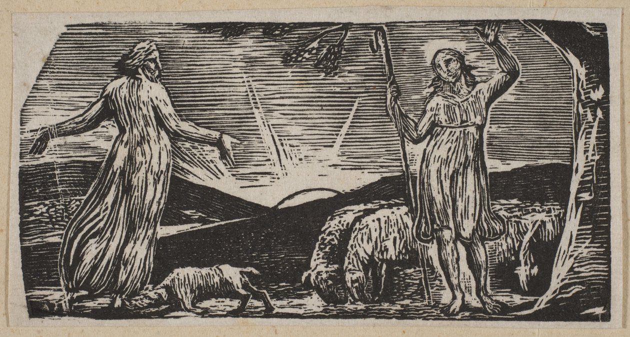 Thenot Remonstrates With Colinet, Thorntons Pastorals of Vergil, 1821. tekijältä William Blake