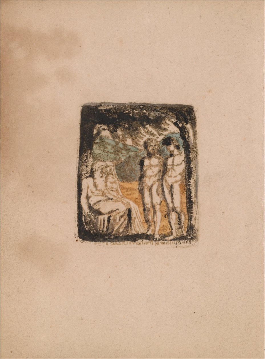Ei luonnollista uskontoa, Plate 1, Frontispiece (Bentley a1) tekijältä William Blake