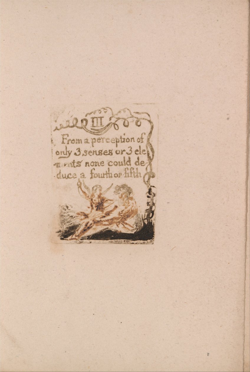 Luonnollista uskontoa ei ole, levy 5, III Käsityksestä. . . . (Bentley a6) tekijältä William Blake