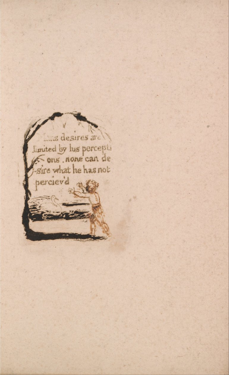 Luonnollista uskontoa ei ole, levy 7, V Mans toivoo . . . .  (Bentley a8) tekijältä William Blake
