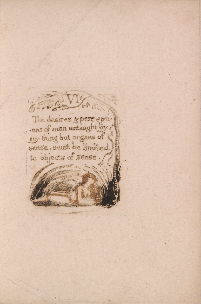 Ei ole luonnollista uskontoa, levy 8, VI Toiveet ja käsitykset. . . . (Bentley a9) tekijältä William Blake