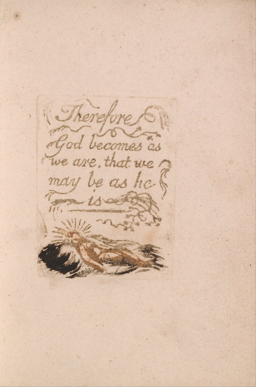 Luonnollista uskontoa ei ole, levy 9, siksi Jumala tulee. . . . (Bentley b12) tekijältä William Blake