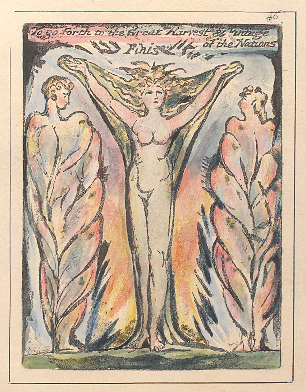 Mennä eteenpäin Great Harvest & Vintage of the Nations -tapahtumaan, n. 1811 tekijältä William Blake