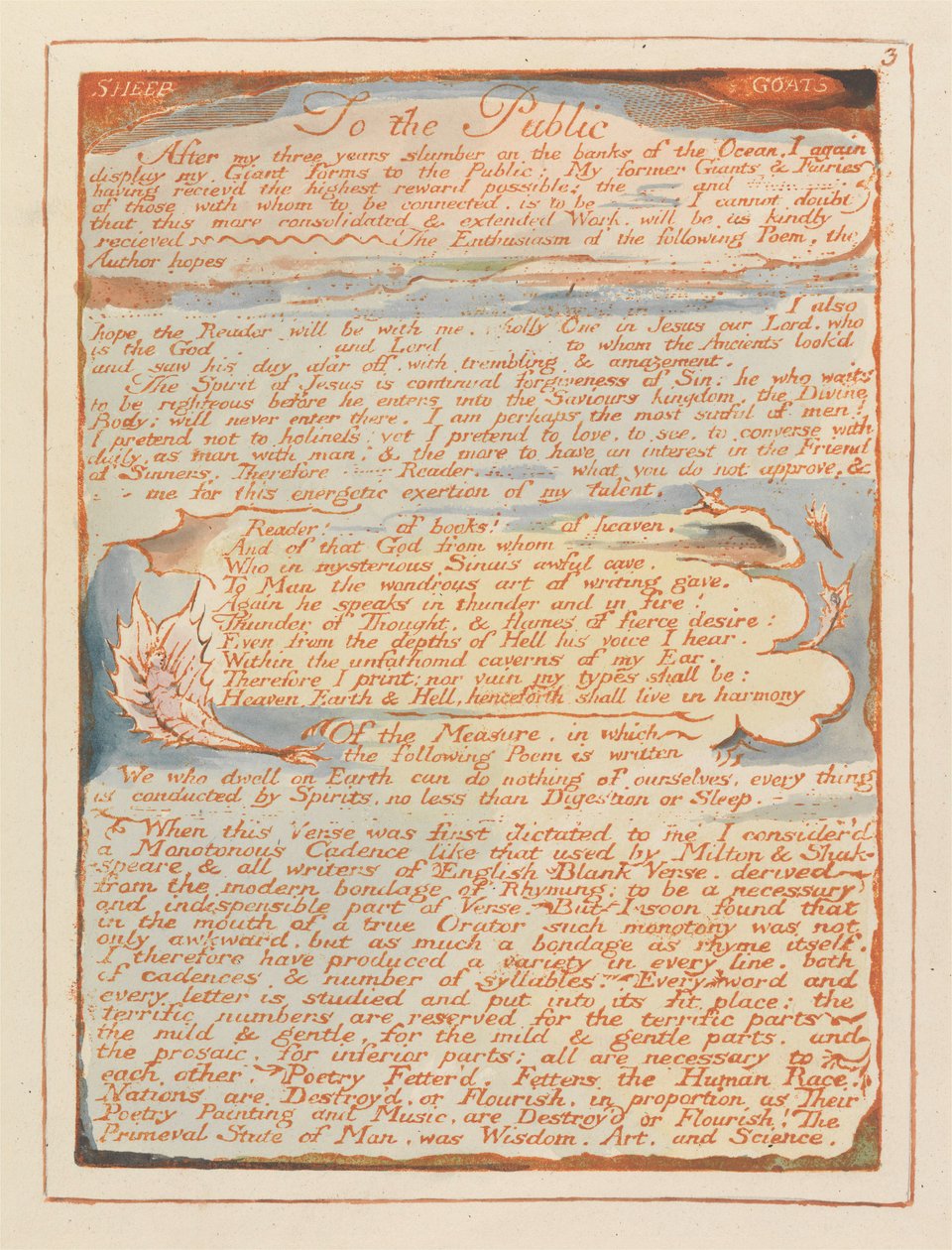 "Yleisölle...", levy 3 Jerusalemista tekijältä William Blake