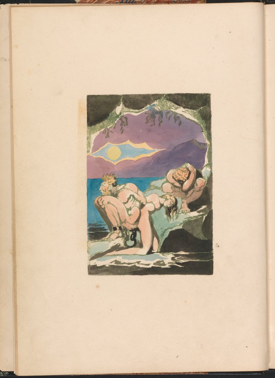 Albionin tyttärien visiot, levy 1, etukappale tekijältä William Blake