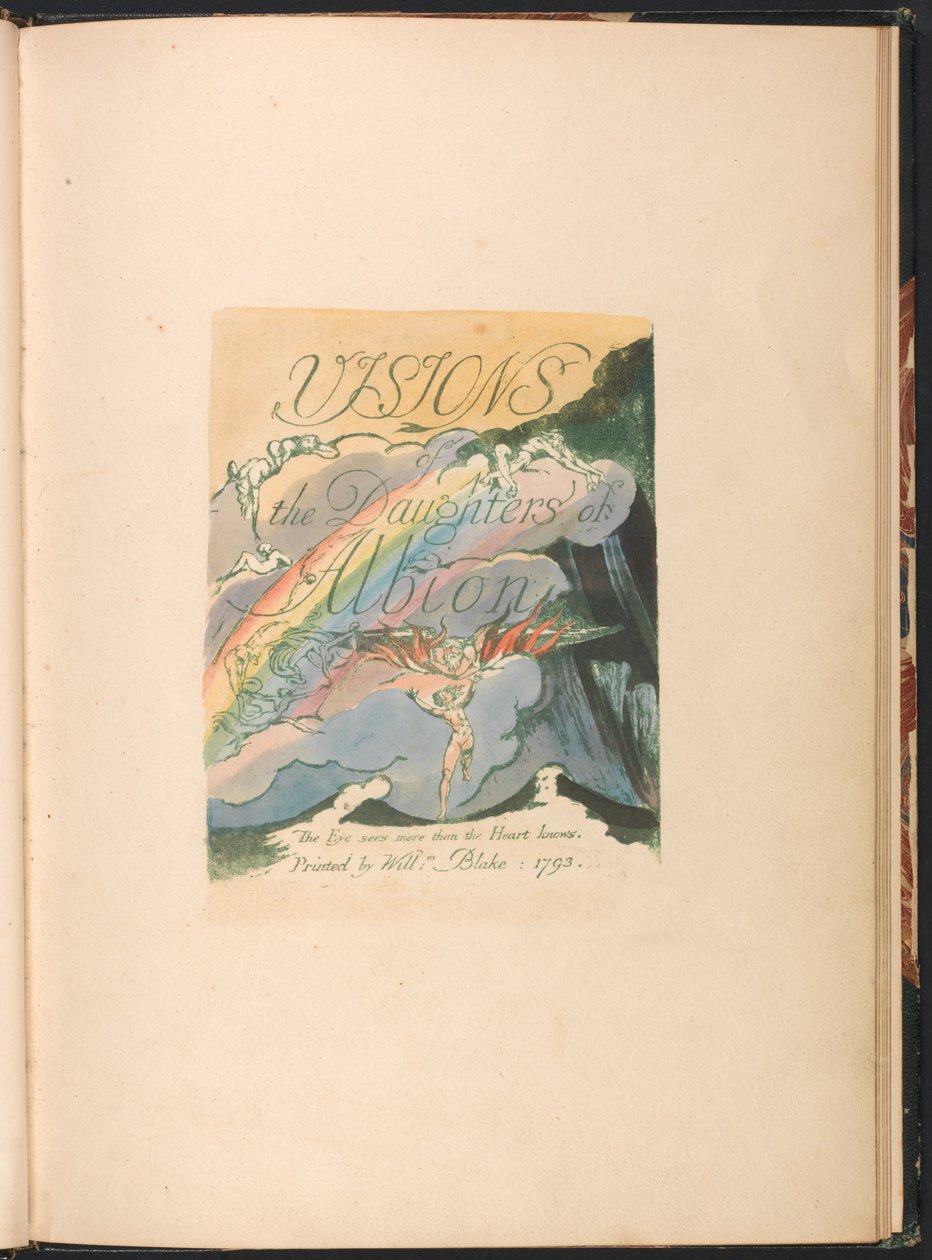 Visions of the Daughters of Albion, Plate 2, Title page tekijältä William Blake