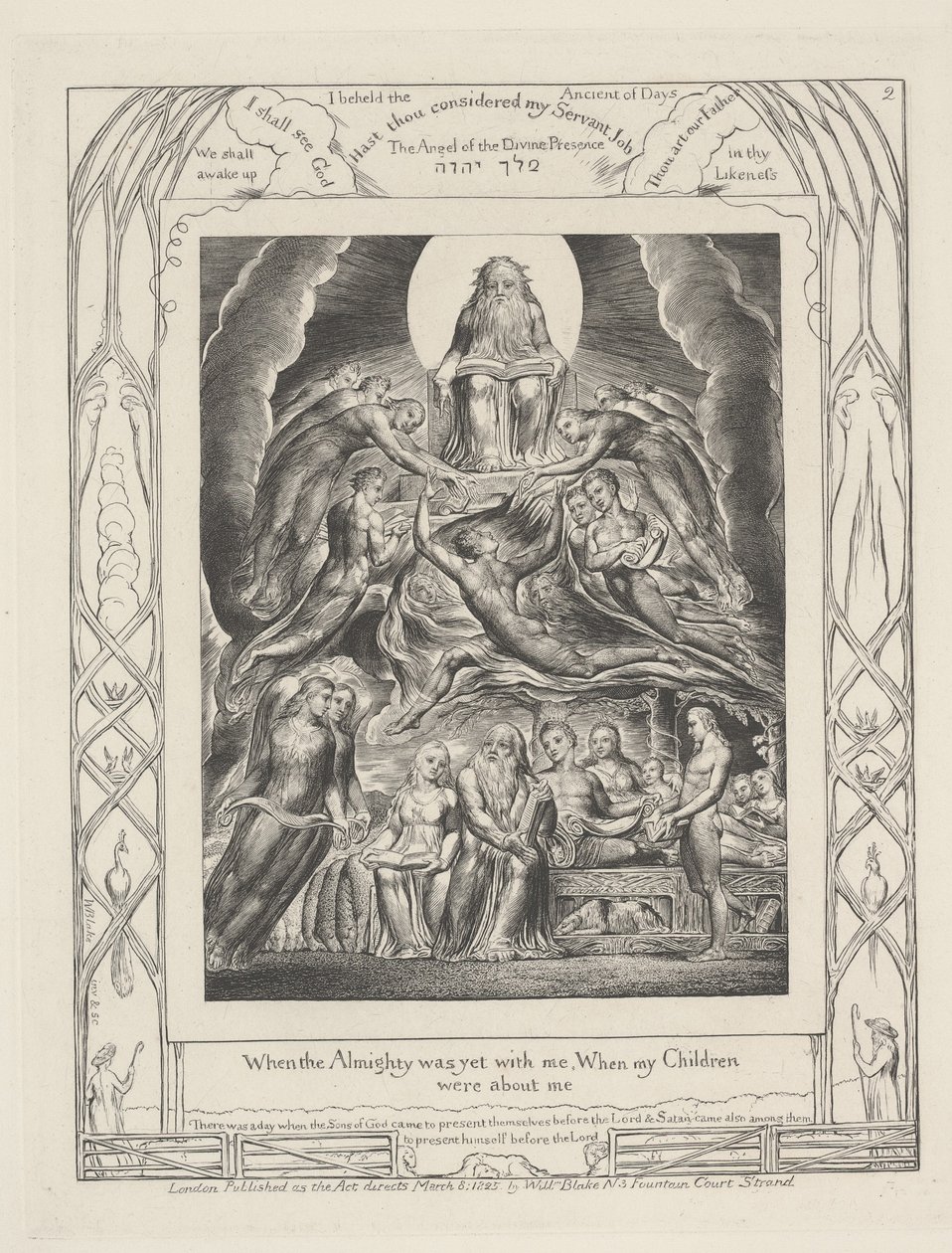 Kun Kaikkivaltias oli vielä kanssani, Kun Lapseni olivat minun ympärilläni tekijältä William Blake