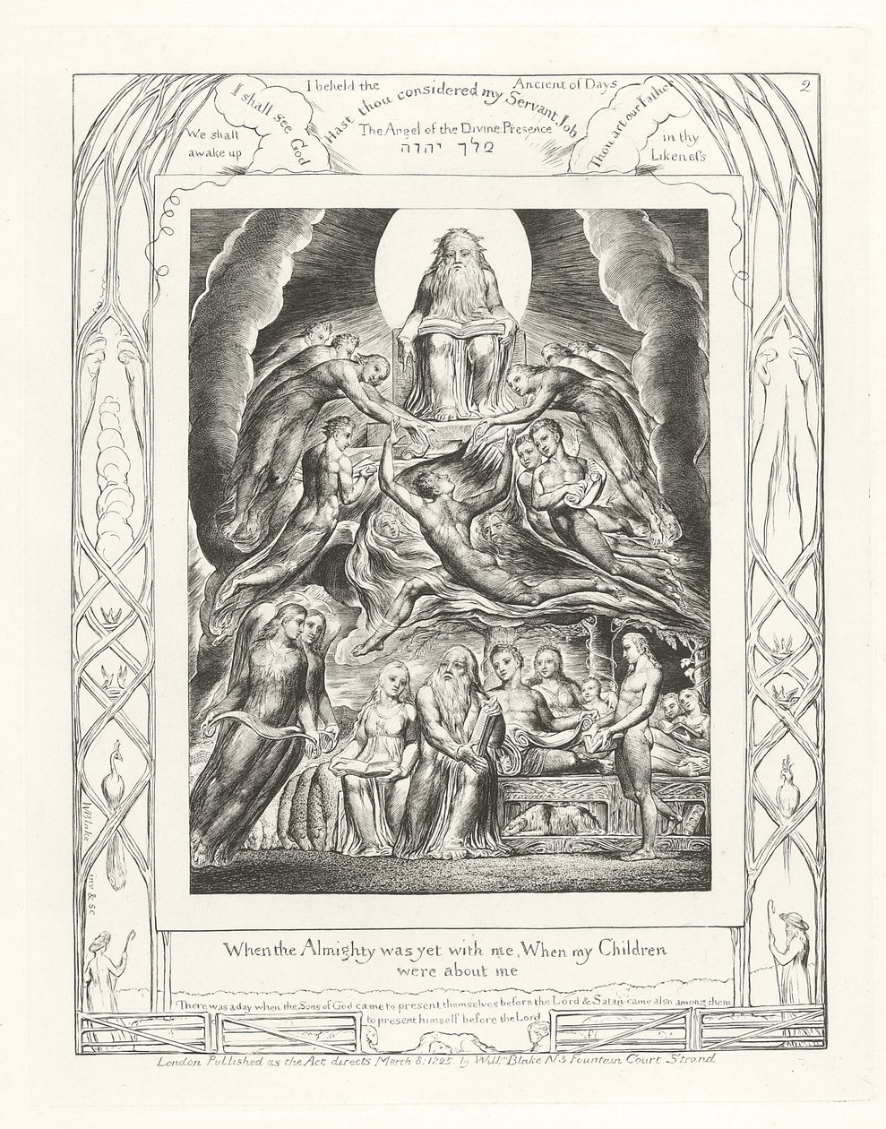 Kun Kaikkivaltias oli vielä kanssani, Kun Lapseni olivat minun ympärilläni tekijältä William Blake