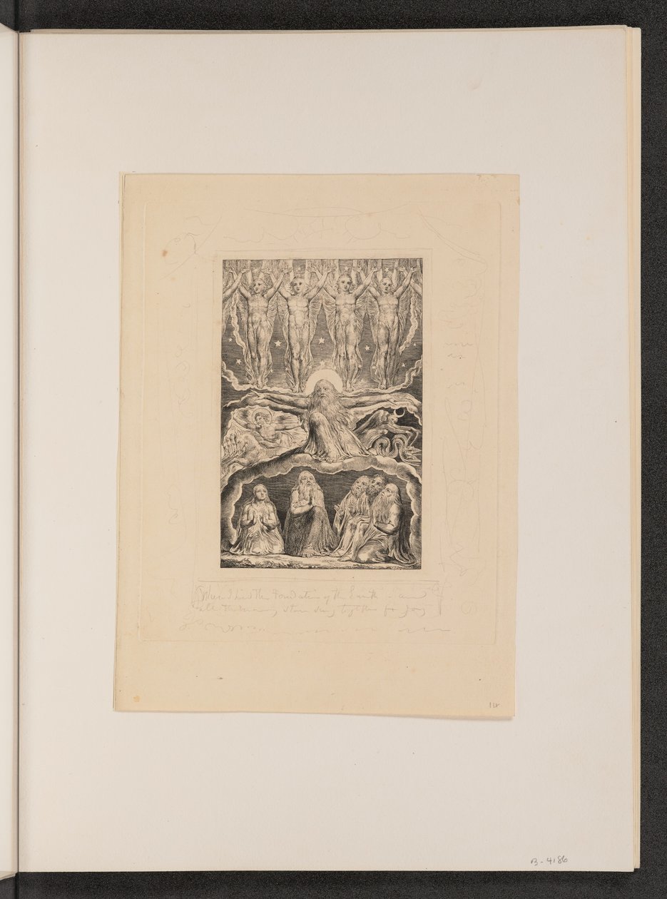 Kun aamutähdet lauloivat yhdessä, 1825. tekijältä William Blake