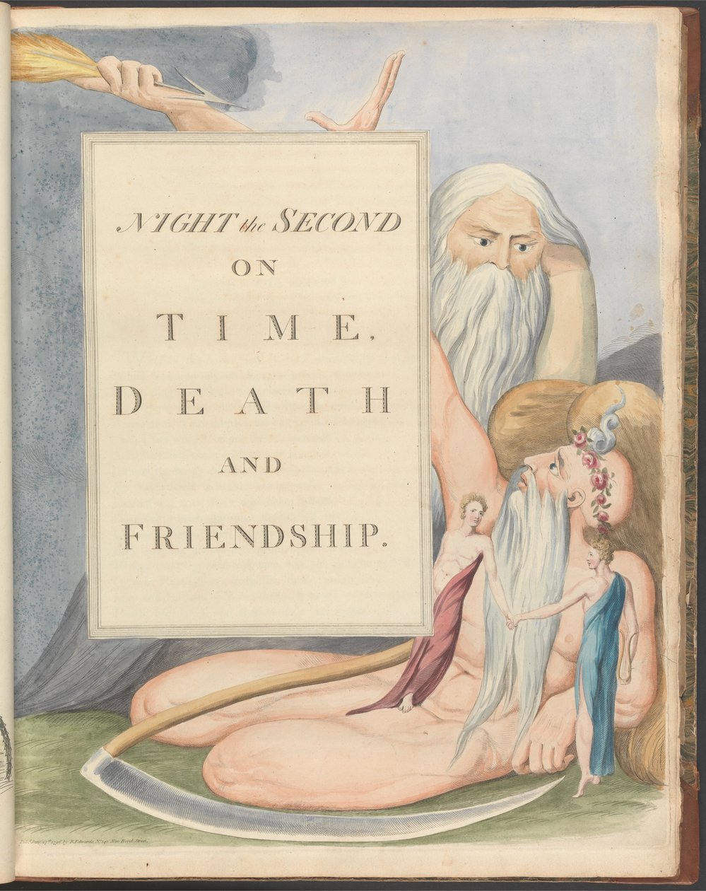 Youngin yön ajatukset, Sivu 17, Yö toinen, Aikana, Kuolema ja Ystävyys. tekijältä William Blake