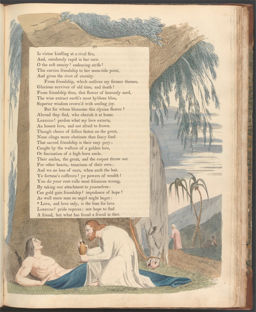Youngin yön ajatukset, Sivu 37, Rakkaus ja vain rakkaus, on laina rakkaudelle tekijältä William Blake
